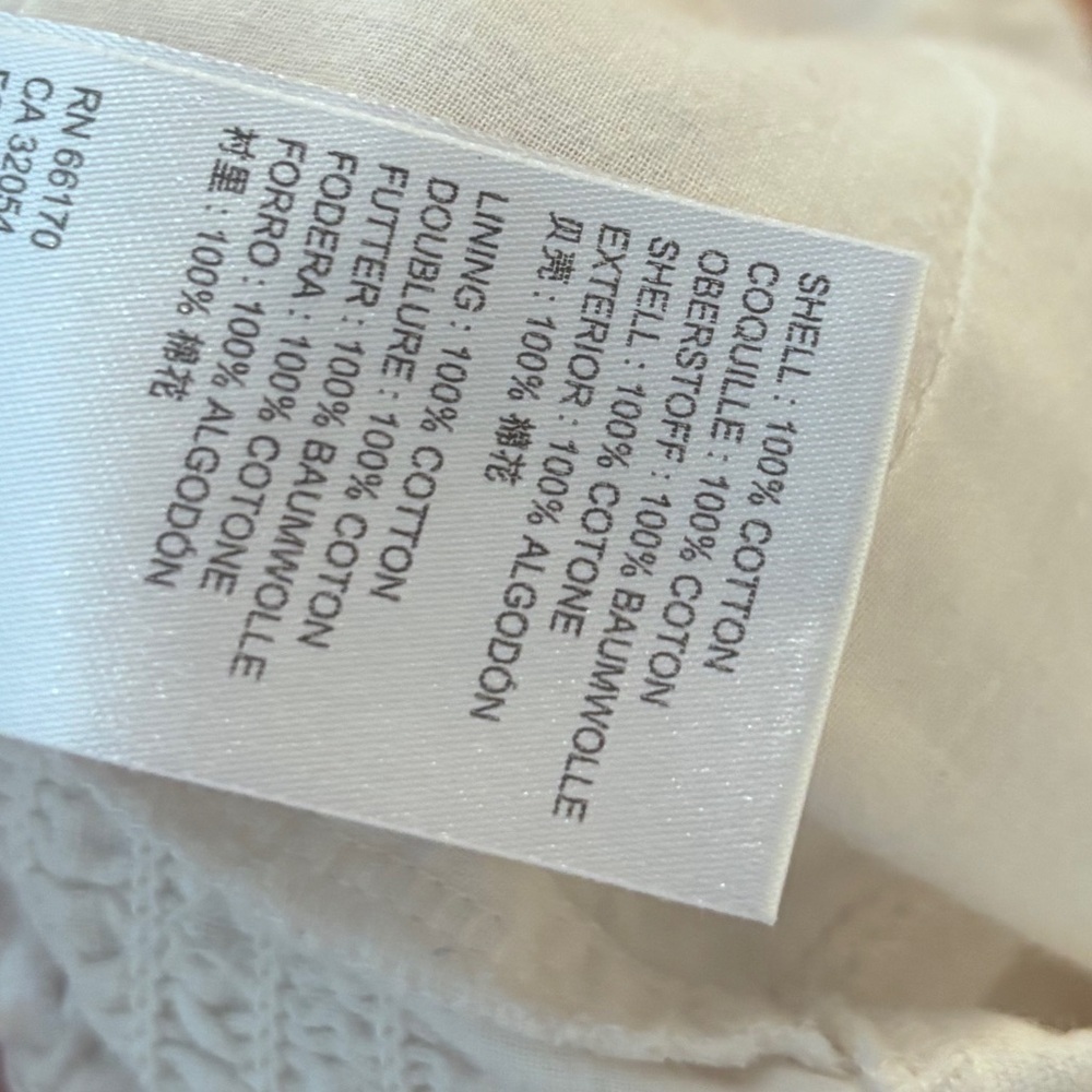 NWT urban outfitters 100% cotton long sleeve white blouse Size: Large - Picture 5 of 5